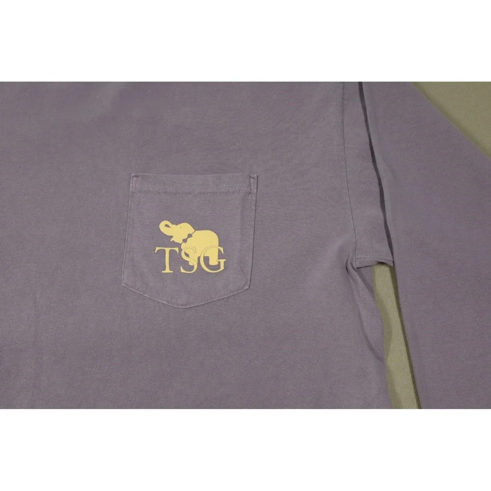 The Southern Gentleman‎ Purple Long Sleeved Pocket Tee - Size L